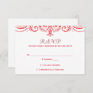 Red & White Wedding Invitation