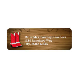 Red & White Western Cowboy Cowgirl Boots Party