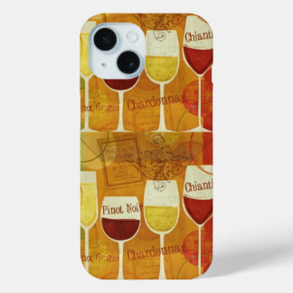 Red White Wine Vineyard Winery Apple iPhone 15 Case