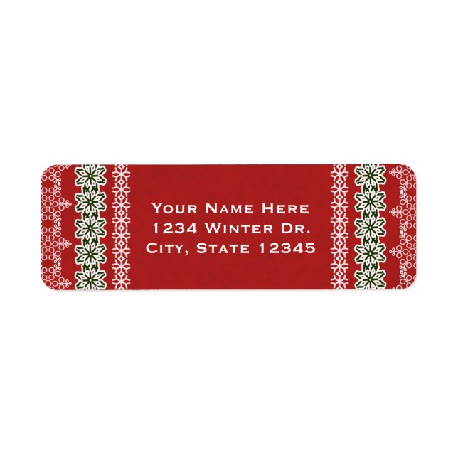 Red & White Winter Lace Elegant Holiday Party (Front)