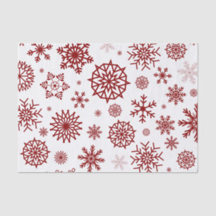 Red White Winter Snowflake Christmas Holidays Tissue Paper