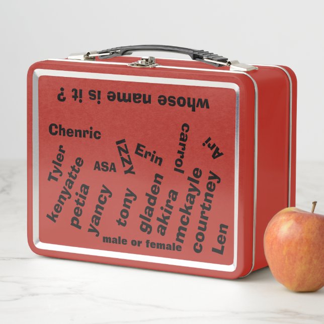 RED / Whose Name Is It? /  MMETROPOLIM DESIGN     Metal Lunch Box (In Situ)