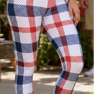 RED WHTE and BLUE Custom High-Waisted Capris