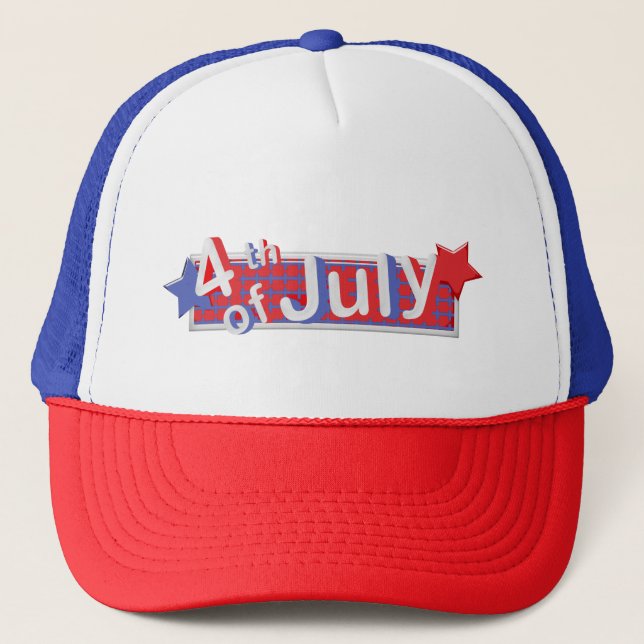 Red, Whte and Blue Patriotic Baseball Cap (Front)