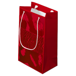 Red Wild Animal Pattern Small Gift Bag