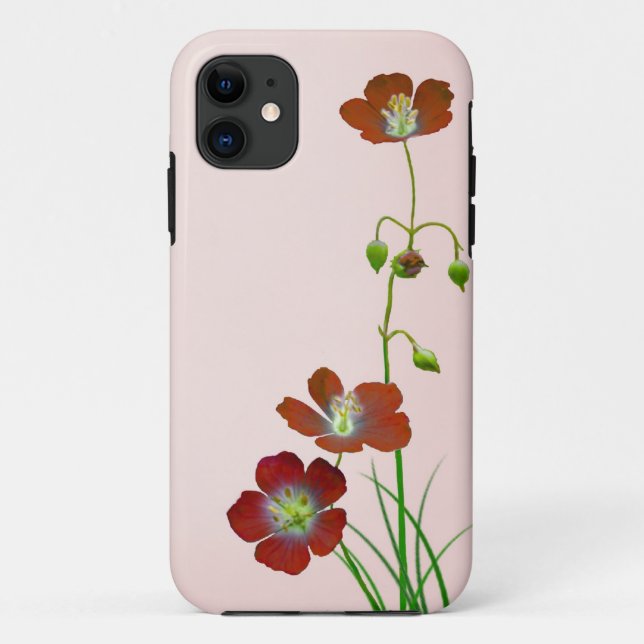 Red Wildflower Case-Mate iPhone Case (Back)