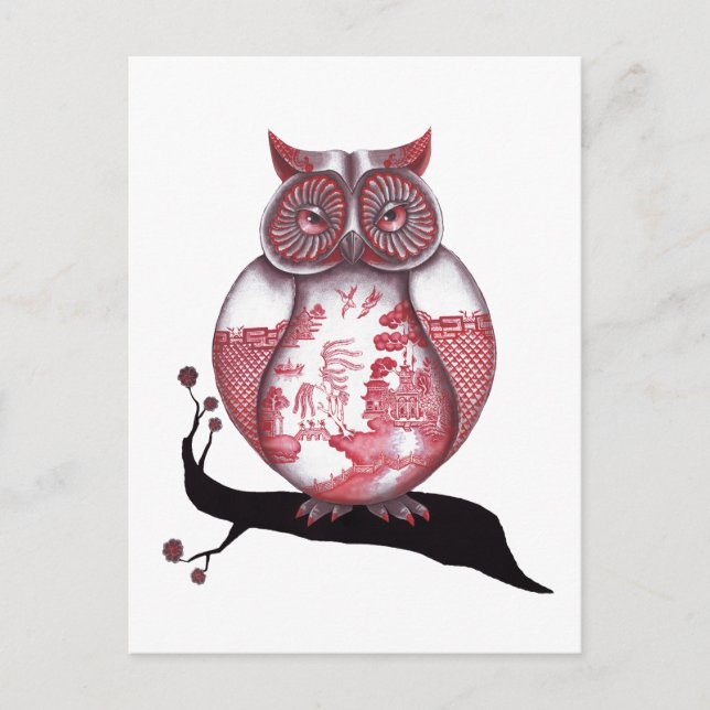 Red Willow Owl Postcard (Front)