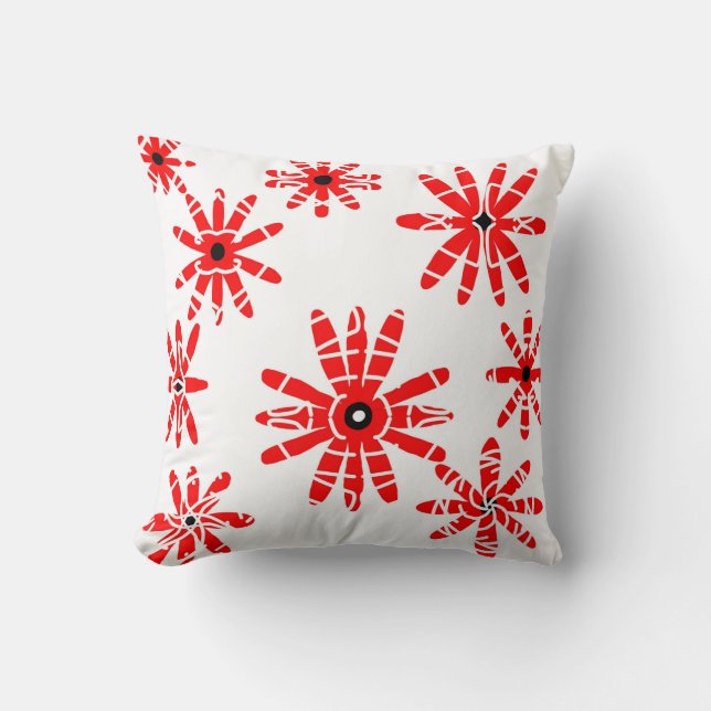 Red Windmills Cushion (Front)