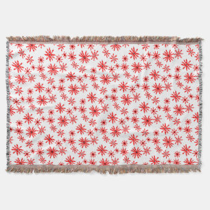 Red Windmills Throw Blanket