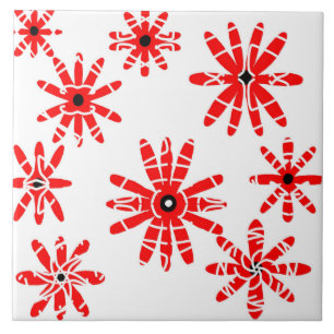Red Windmills Tile