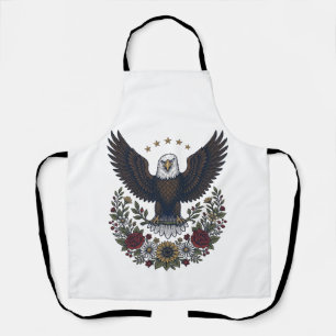 Red Wine and Blue Patriotic Wine Lover Apron
