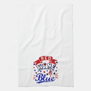 Red Wine and Blue Tea Towel