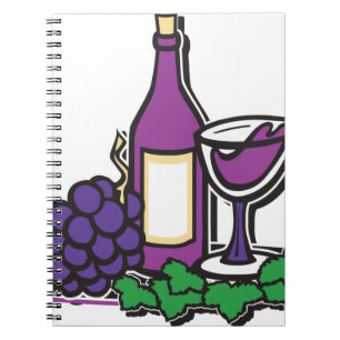 Red Wine and Purple Grapes Notebook