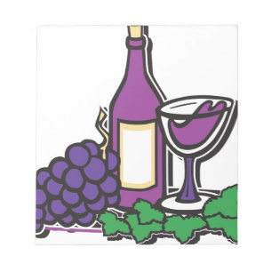 Red Wine and Purple Grapes Notepad
