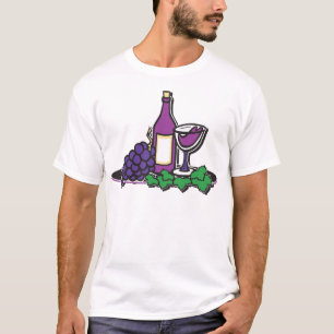 Red Wine and Purple Grapes T-Shirt