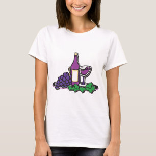 Red Wine and Purple Grapes T-Shirt