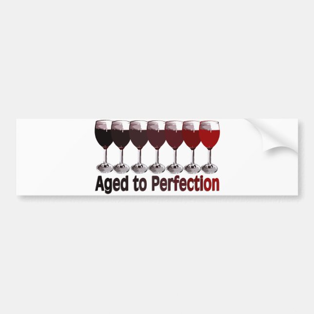 Red Wine Birthday Bumper Sticker (Front)