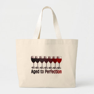 Red Wine Birthday Large Tote Bag