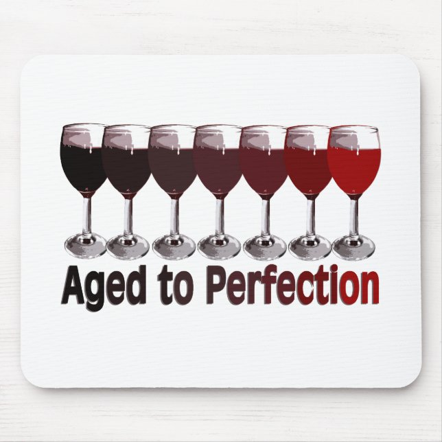 Red Wine Birthday Mouse Mat (Front)