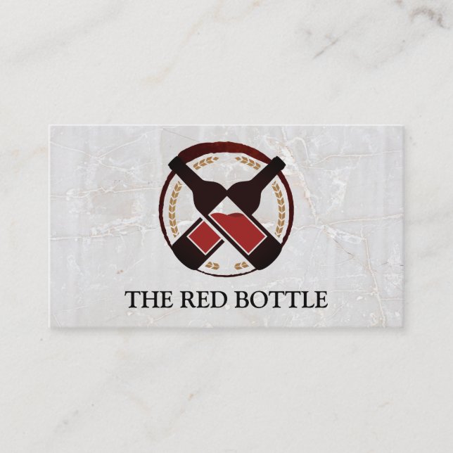 Red Wine Bottles | Winery Business Card (Front)