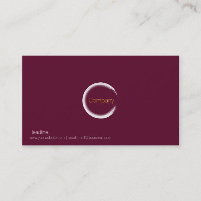 Red Wine Business Card (Front)