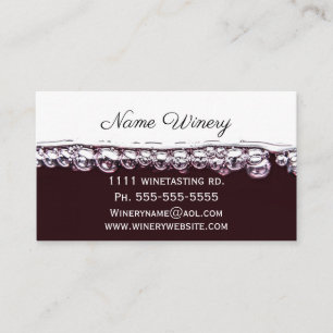 Red wine business card