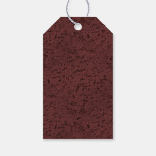 Red Wine Cork Look Wood Grain Gift Tags