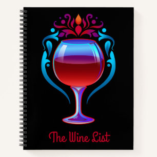 Red Wine Customisable  Notebook