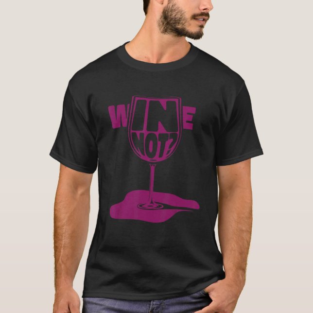 Red Wine Drinking T-Shirt (Front)