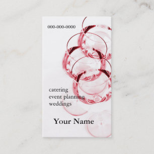 red wine glass business card