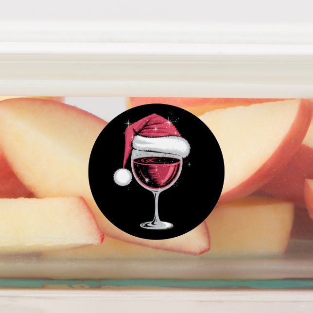 Red Wine Glass Christmas Funny Christmas Xmas  (Affixed)