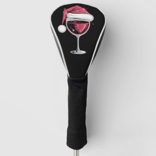 Red Wine Glass Christmas Funny Christmas Xmas Golf Head Cover