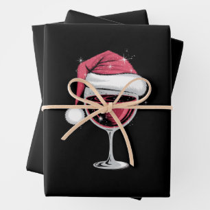 Red Wine Glass Christmas Funny Christmas Xmas  Wrapping Paper Sheet