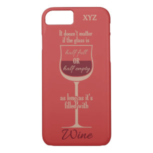 Red Wine Glass custom monogram phone cases