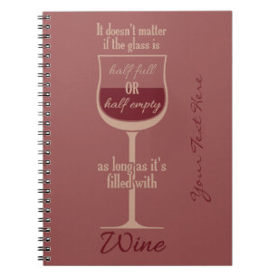 Red Wine Glass custom notebook