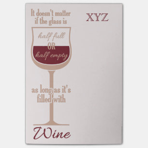 Red Wine Glass custom Post-It notes