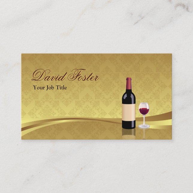 Red Wine Glass - Dealer Retailer Agency Agent Business Card (Front)