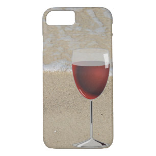 Red Wine Glass on Beach iPhone 8/7 Case