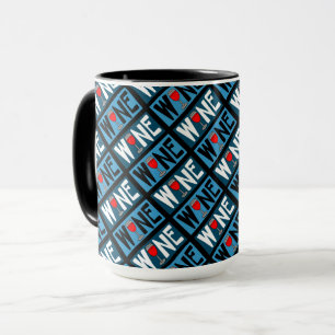 Red Wine Glass Pattern Mug