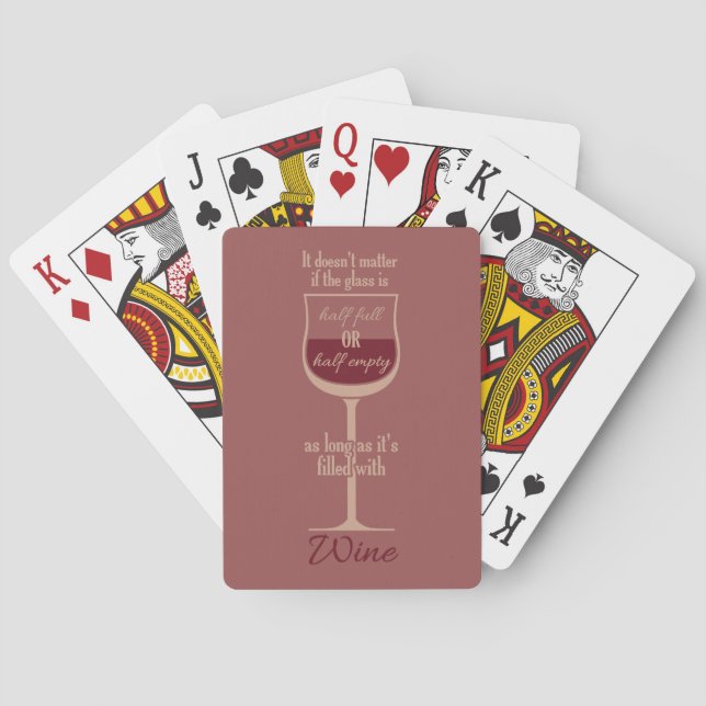 Red Wine Glass playing cards (Back)