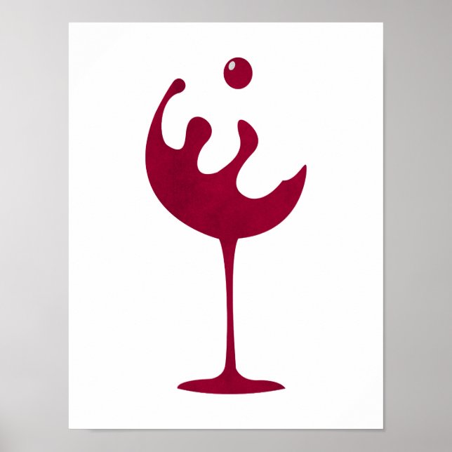 Red wine glass poster (Front)