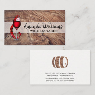 Red Wine Glass Pour Splash Business Card