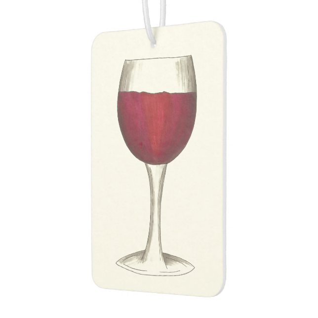 Red Wine Glass Wine Lover Winery Merlot Cabernet Car Air Freshener (Left)