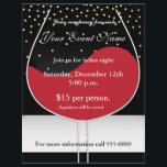 Red Wine Gold & Black Chic Event Flyer Poster<br><div class="desc">Red Wine Gold & Black Chic Event Flyer Poster. Customise the front and the back of this with text.</div>