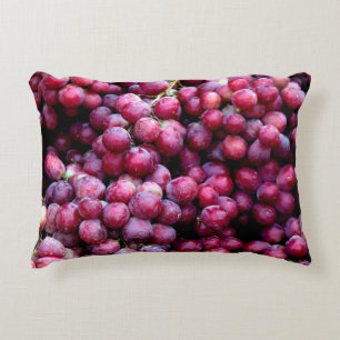 Red wine grapes decorative cushion