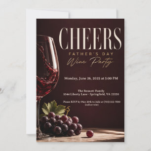 Red Wine & Grapes – Father’s Day Invitation