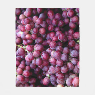 Red Wine Grapes: Luscious Background. Fleece Blanket