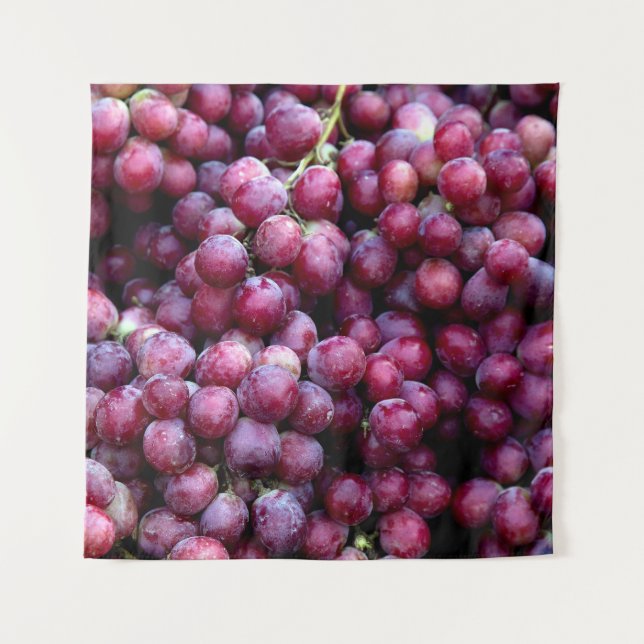 Red Wine Grapes: Luscious Background. Tapestry (Front)
