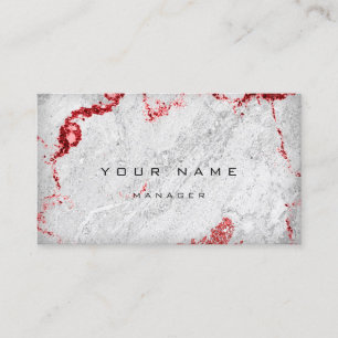 Red Wine Grey Marble Stone Grey Manager Abstract Business Card