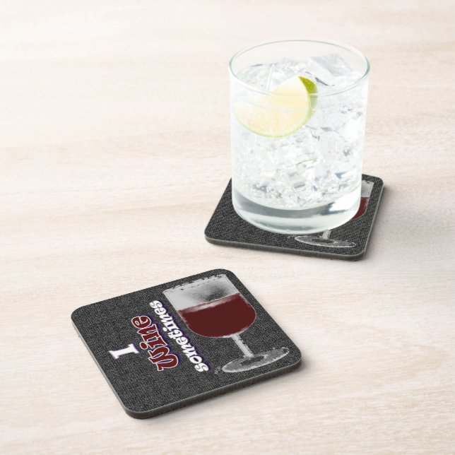 Red Wine HUMOR Coaster (Right Side)